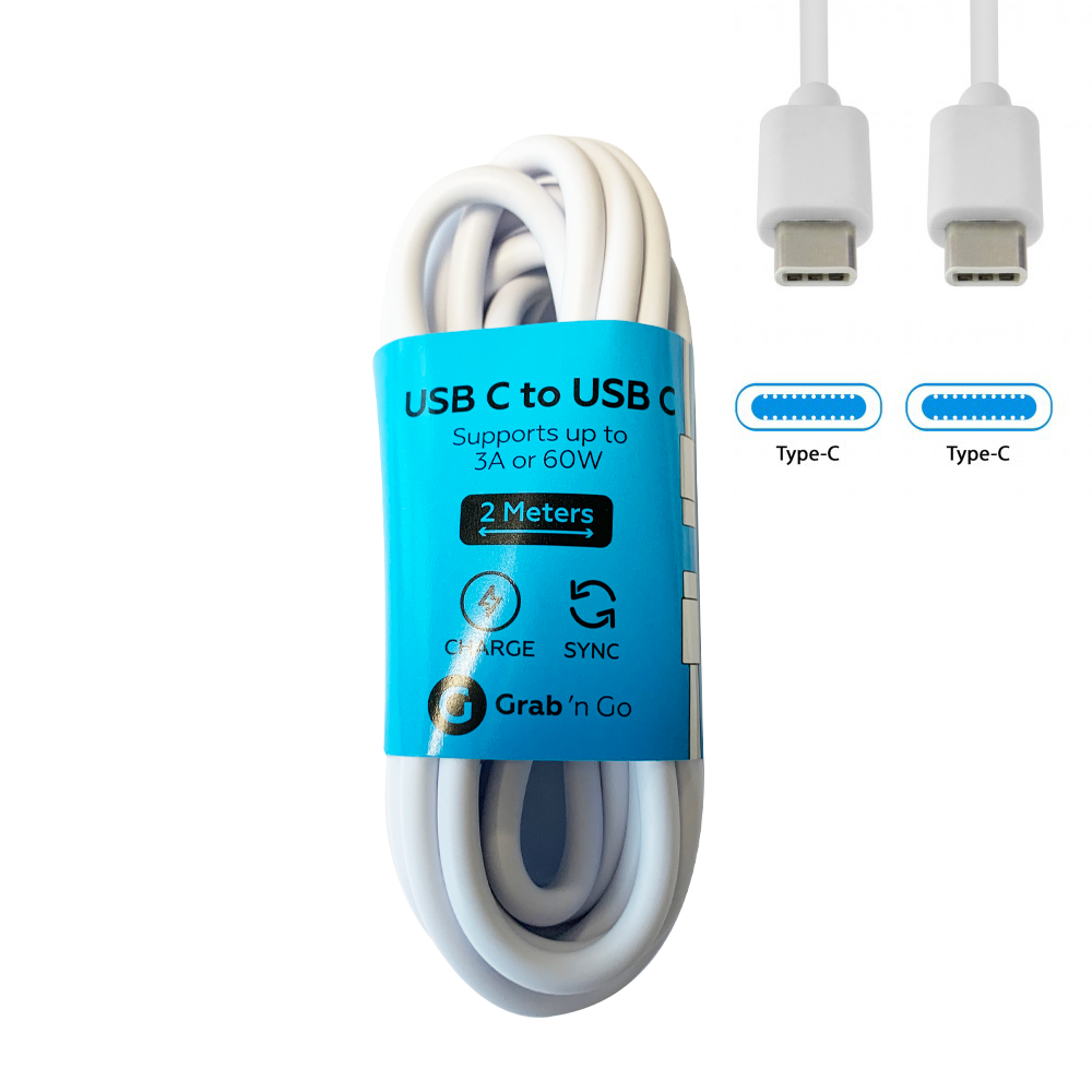 Grab ’N Go - Datacable USB C to USB C 2m White